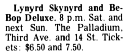 Lynyrd Skynyrd / Be Bop Deluxe on Oct 23, 1976 [697-small]