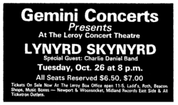 Lynyrd Skynyrd / The Charlie Daniels Band on Oct 26, 1976 [096-small]