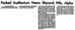 Lynyrd Skynyrd / Nils Lofgren / The Alpha Band on Oct 31, 1976 [189-small]
