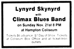 Lynyrd Skynyrd / Climax Blues Band on Nov 21, 1976 [295-small]