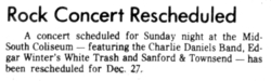 The Charlie Daniels Band / Edgar Winter / Sanford & Townsend on Nov 27, 1977 [942-small]