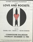 Love And Rockets / Family Plot / Napalm Beach on Dec 12, 1985 [278-small]
