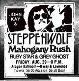 Steppenwolf / Mahogany Rush / Ruby Starr & Grey Ghost on Aug 29, 1975 [604-small]