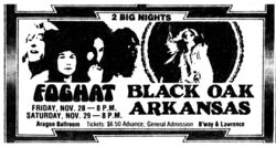 Foghat / Black Oak Arkansas / Montrose on Nov 28, 1975 [619-small]