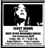 Savoy Brown / Quicksilver Messenger Service / Baby on Oct 17, 1975 [672-small]