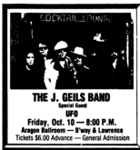 The J. Geils Band / UFO on Oct 10, 1975 [673-small]