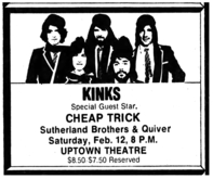 The Kinks / Cheap Trick / The Sutherland Brothers and Quiver on Feb 12, 1977 [595-small]