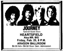Journey / heartsfield / Mr. Big on Feb 25, 1977 [600-small]