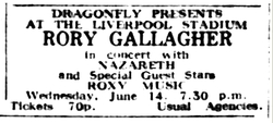 Rory Gallagher / Nazareth / Roxy Music on Jun 4, 1972 [213-small]