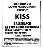 KISS / Ballin' Jack on Jan 10, 1975 [601-small]