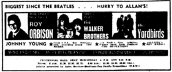 Roy Orbison / The Yardbirds / The Walker Brothers on Jan 25, 1967 [572-small]