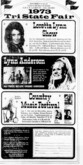 Loretta Lynn / Ray Griff / Randy & Sandi Burnett / Don Ballinger on Sep 17, 1973 [410-small]