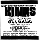 The Kinks / Wet Willie on Apr 10, 1975 [534-small]