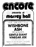 Wishbone Ash / Gentle Giant / vinegar joe on Mar 29, 1973 [677-small]