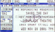 tags: Saves The Day, Ticket - Saves The Day / Hey Mercedes / Thursday on Nov 28, 2001 [839-small]