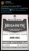 Megadeth / Overkill on May 31, 1987 [932-small]