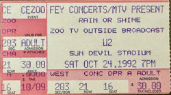 U2 / The Sugar Cubes / Public Enemy on Oct 24, 1992 [372-small]