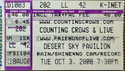 Counting Crows / Live / Negro Problem on Oct 3, 2000 [382-small]