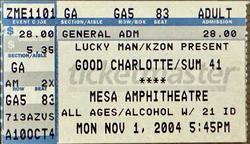 Good Charlotte / Sum 41 on Nov 1, 2004 [404-small]
