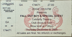Fall Out Boy / Plus 44 on Dec 8, 2005 [420-small]