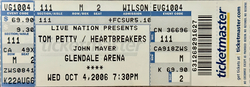Tom Petty And The Heartbreakers / Stevie Nicks / John Mayer on Oct 4, 2006 [426-small]
