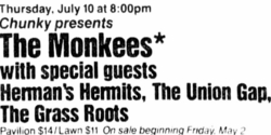 The Monkees / Herman's Hermits / The Union Gap / The Grass Roots on Jul 10, 1986 [873-small]