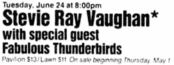 Stevie Ray Vaughan / Fabulous Thunderbirds on Jun 24, 1986 [877-small]