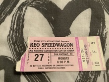 Ticket Stub, REO Speedwagon / Survivor on Sep 27, 1982 [925-small]