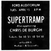 Supertramp / Chris de Burgh on Apr 15, 1975 [704-small]