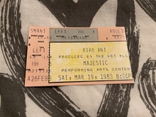 Ticket Stub, Adam Ant on Mar 19, 1983 [747-small]