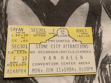 Ticket Stub, Van Halen on Jun 11, 1984 [810-small]