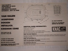 Metallica / Van Halen / Scorpions / Dokken / Kingdom Come on Jul 23, 1988 [920-small]