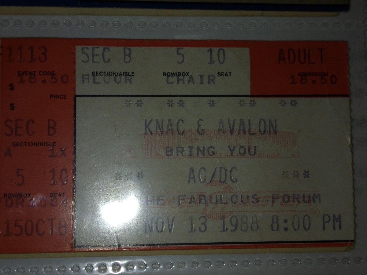 AC/DC's 1988 Concert & Tour History | Concert Archives
