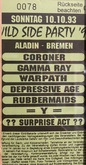 Warpath / Coroner / Gamma Ray / Depressive Age (DE) / Rubbermaids / =y= on Oct 10, 1993 [990-small]
