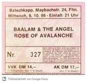 The Rose Of Avalanche / Baalam & The Angel on Oct 10, 1986 [818-small]