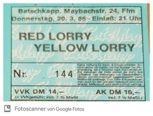 tags: Red Lorry Yellow Lorry, Frankfurt am Main, Hesse, Germany, Ticket, Batschkapp, Frankfurt - Red Lorry Yellow Lorry on Mar 20, 1986 [832-small]