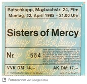 tags: Sisters of Mercy, Frankfurt am Main, Hesse, Germany, Ticket, Batschkapp, Frankfurt - Sisters of Mercy on Apr 22, 1985 [834-small]