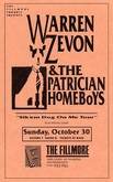 Warren Zevon / The Patrician Homeboys on Oct 30, 1988 [103-small]