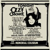 Newspaper advertisement for the show., Ozzy Osbourne on Jan 23, 1982 [322-small]