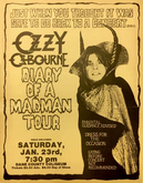 Promotional flyer posted at the coliseum., Ozzy Osbourne on Jan 23, 1982 [323-small]