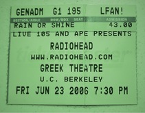 Paid well above stated price. Gave my 2nd tic to RDOHD crew to give to another fan. Karma credit., Radiohead / Deerhoof on Jun 23, 2006 [293-small]