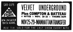 Velvet Underground / Compton & Batteau on Nov 19, 1970 [878-small]