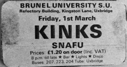 The Kinks / Snafu on Mar 1, 1974 [975-small]