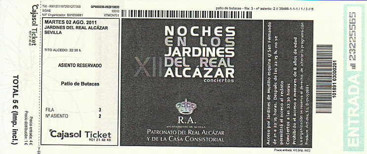 Tito Alcedo Concert & Tour History Concert Archives