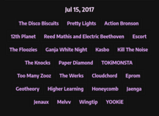 Night Three Lineup, tags: Scranton, Pennsylvania, United States, Setlist, The Pavilion at Montage Mountain - Camp Bisco 2017 on Jul 13, 2017 [805-small]