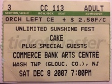 Unlimited Sunshine Tour with Cake and Brazilian Girls on Dec 8, 2007 [681-small]