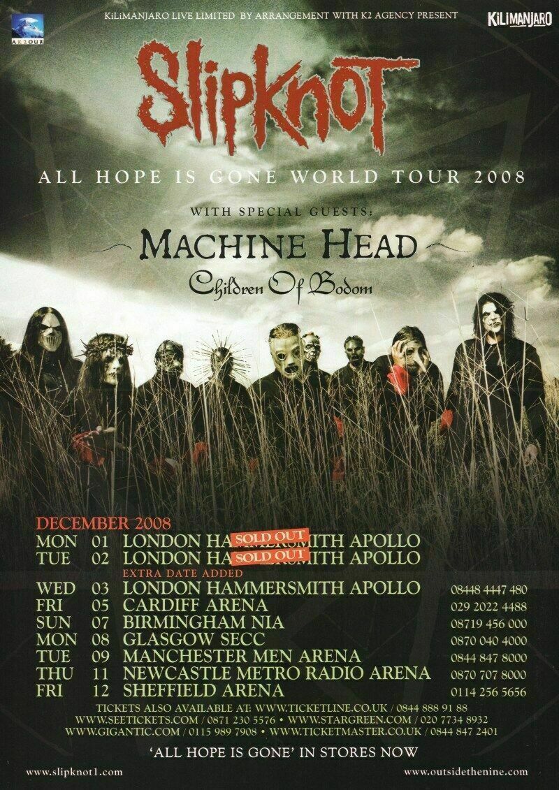 Dec 07, 2008: Slipknot / Machine Head / Children Of Bodom at