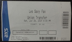 ticket stub, tags: Ticket - Les Savy Fav / Full Body 2 / Kilynn Lunsford on Jun 29, 2024 [722-small]