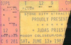 Ticket Stub for Judas Priest July 13th 1981 Concert, Judas Priest / Iron Maiden / Humble Pie on Jun 13, 1981 [463-small]