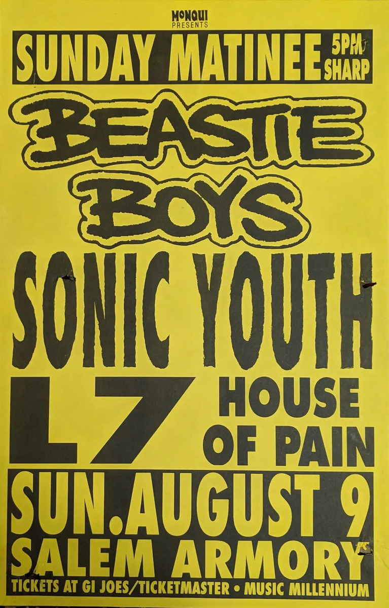 Aug 09, 1992: Beastie Boys / Sonic Youth / L7 / House of
